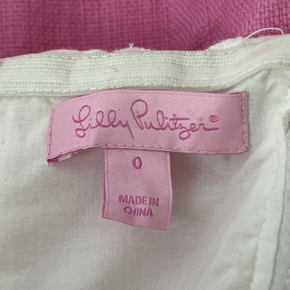 Lilly Pulitzer Womens Size 0 Pink and White Embroidered Strapless Dress - Picture 5 of 5